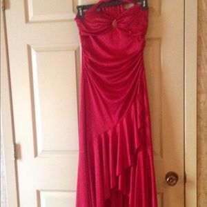 💃 Red Glitter Knit Dress